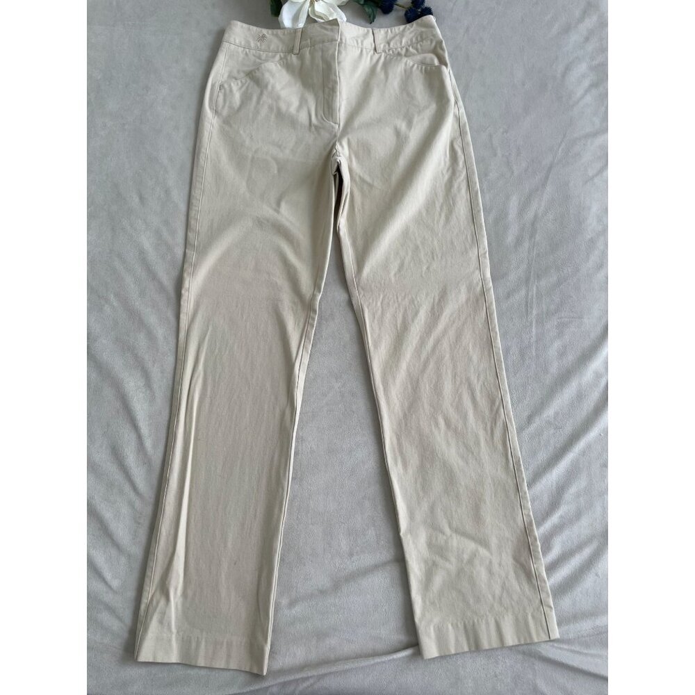 Lilly Pulitzer Khakis Tailored Straight-Leg Pants Front & Back Pockets Preppy